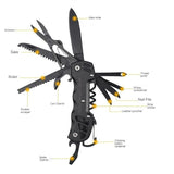 12-in-1 Folding Swiss Army Knife Pocket Gear Multi Outdoor Tool