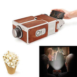 3D Projector Cardboard Mini Smartphone Adjustable Projector Home Theater