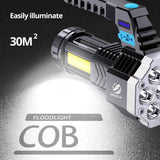 High Power LED Powerful Lightweight Outdoor Rechargeable Flashlight