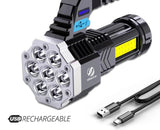 High Power LED Powerful Lightweight Outdoor Rechargeable Flashlight