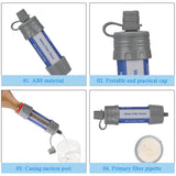 Outdoor Survival Portable Water Filter Straw Emergency Safety Drinking Filtration Purifier System