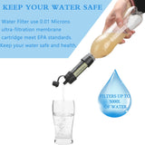 Outdoor Survival Portable Water Filter Straw Emergency Safety Drinking Filtration Purifier System