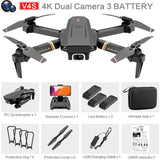 4DRC V4 Wi-Fi Drone Wide Angle Camera Foldable Live Video 4k/1080p HD - RC Helicopters