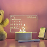 LED Note USB Message Board With Pen Night Lamp